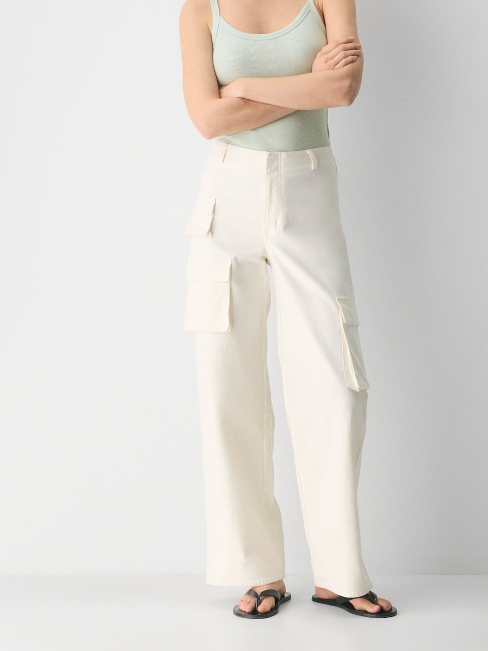 Wilfred Free Picture Wide Leg Cargo Pants in Birch Size 2